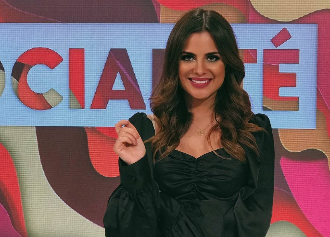 Alexia Rivas en un plató de Mediaset.