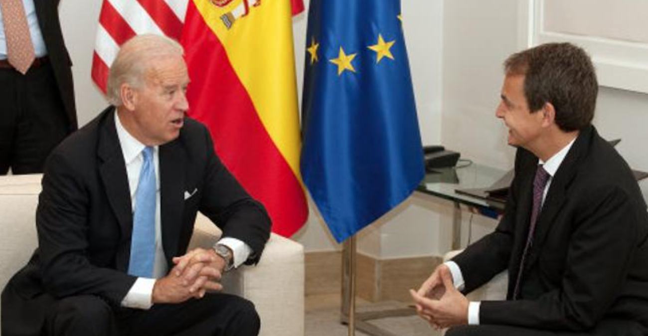 Joe Biden y José Luis Rodríguez Zapatero. La Moncloa