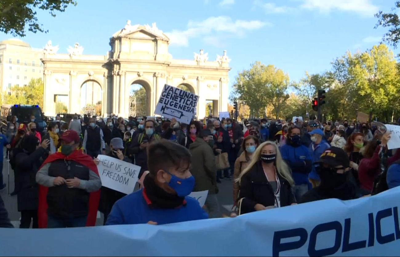 Manifestación en Madrid de la Asociación de Policías por la libertad. 