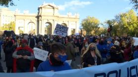 Manifestación en Madrid de la Asociación de Policías por la libertad.