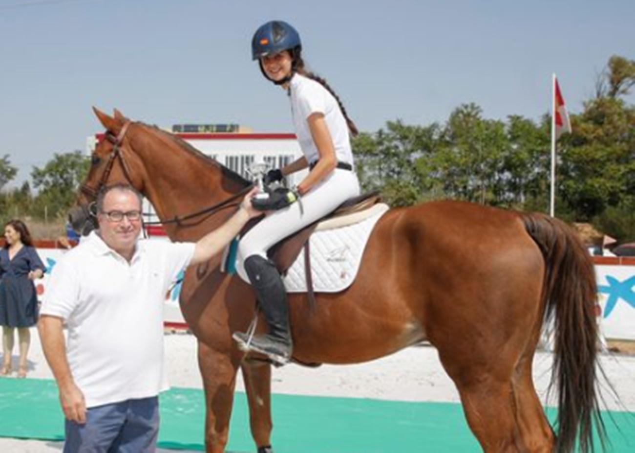 Victoria Federica en un concurso hípico en Guadalajara a lomos de Dibelunga