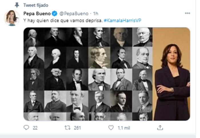 Mensaje de Pepa Bueno sobre el triunfo de Kamala Harris