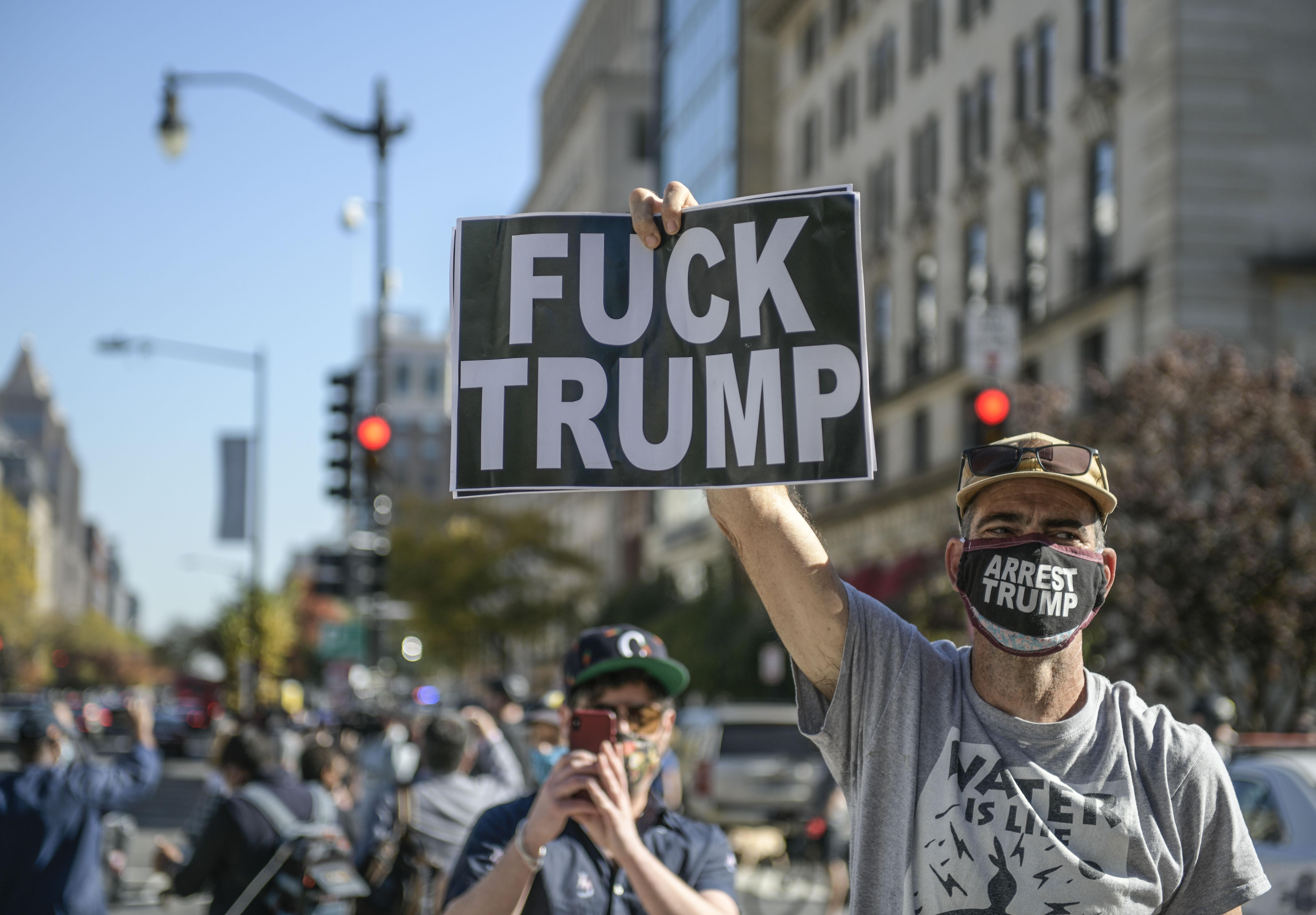 Manifestaciones anti Trump en Washington tras la victoria de Joe Biden