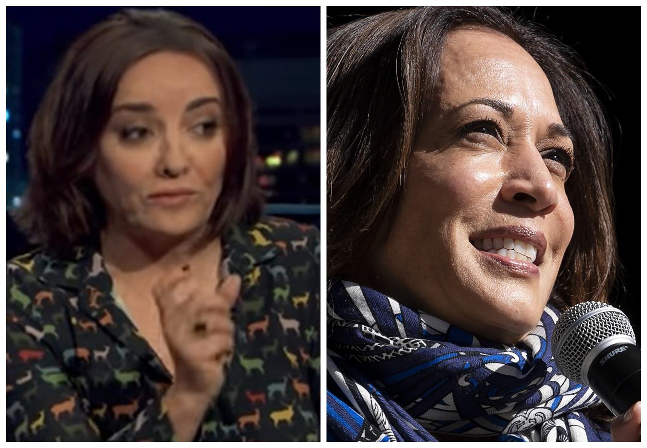 Pepa Bueno y Kamala Harris