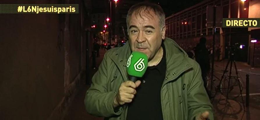 Antonio García Ferreras se desplazó a París para cubrir los atentados de París en 2015l