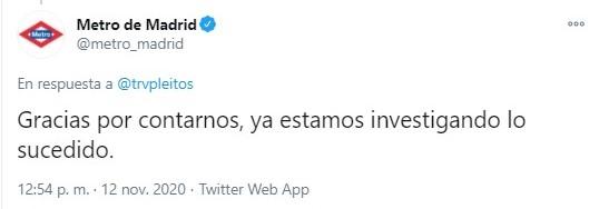 Metro responde ante agresión de un vigilante de seguridad a un pasajero