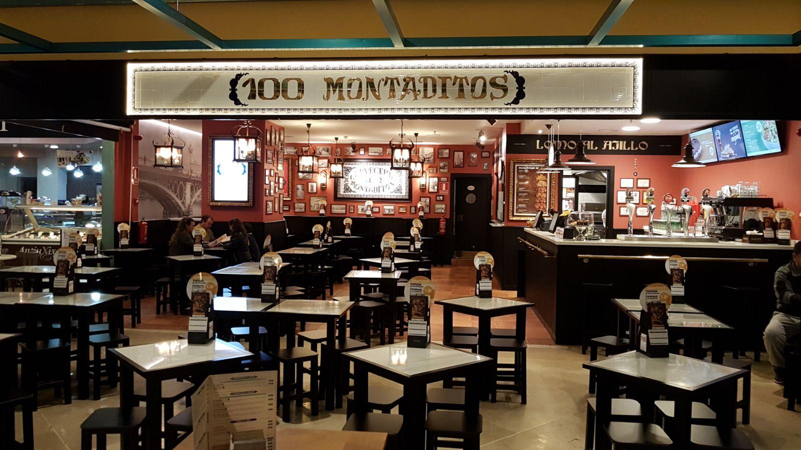 Establecimiento de la franquicia de restaurantes '100 montaditos'.