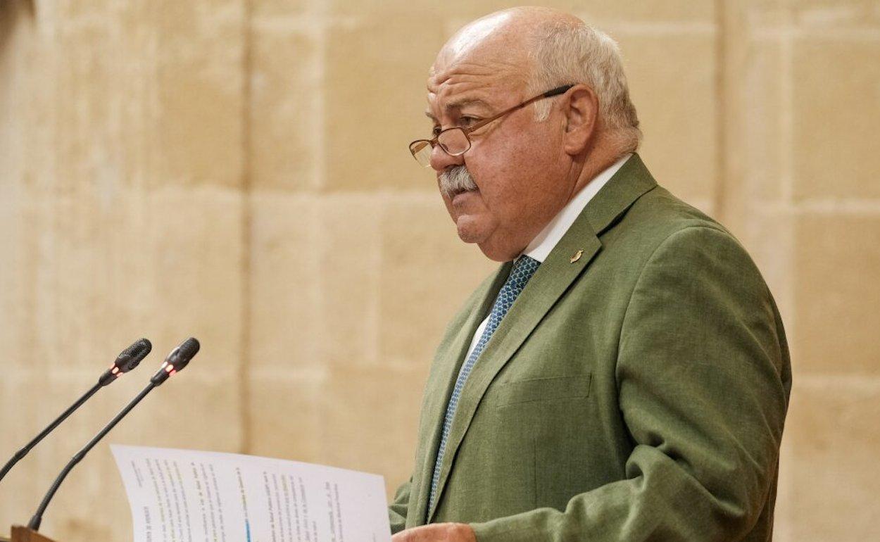 Jesús Aguirre, en el Parlamento.