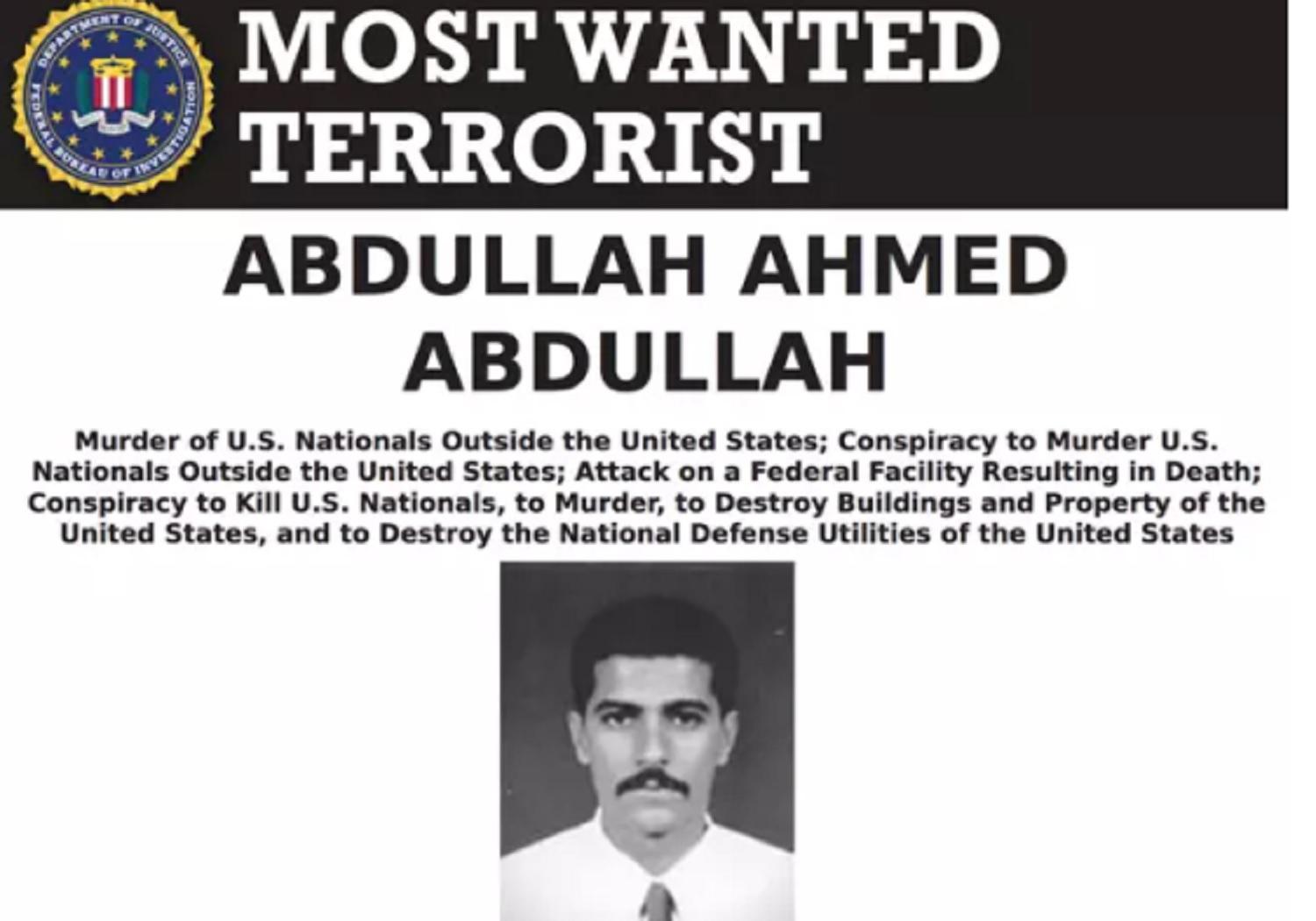 El número dos de Al Qaeda, Abdulá Ahmed Abdulá, más conocido como Abú Mohamad Al Masri. Fuente: FBI.