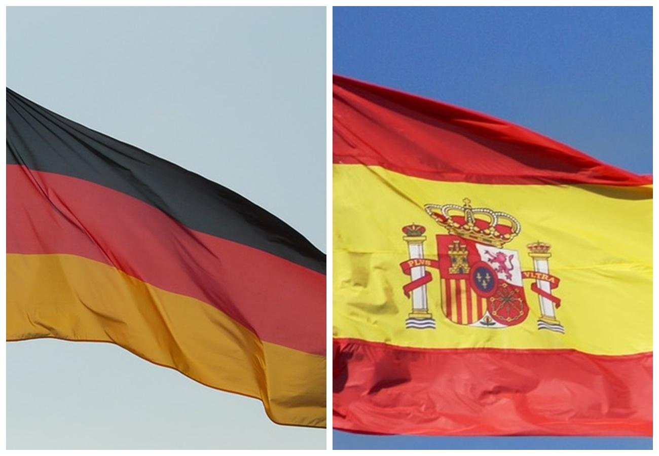 Banderas de Alemania y España